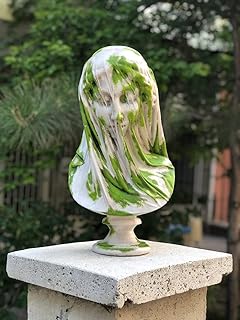 Large Greek Sculpture Statue, Mossy Virgin Marry Bust Statue, Greek God Statue, Roman Statues Sculptures, Large Female Sculpture, Moss Art