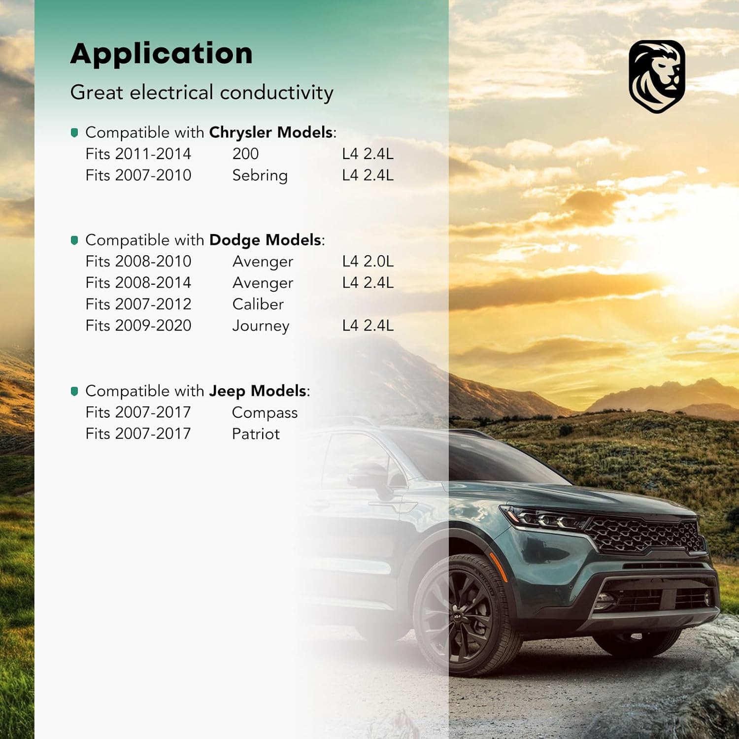 YHTAUTO Set of 4 Ignition Coil Pack Replacement for Chrysler 200 2011-2014, Sebring 2007-2010, Dodge Avenger 2008-2014, Caliber 2007-2012, Journey 2009-2020, Jeep Patriot/Compass 2007-2017