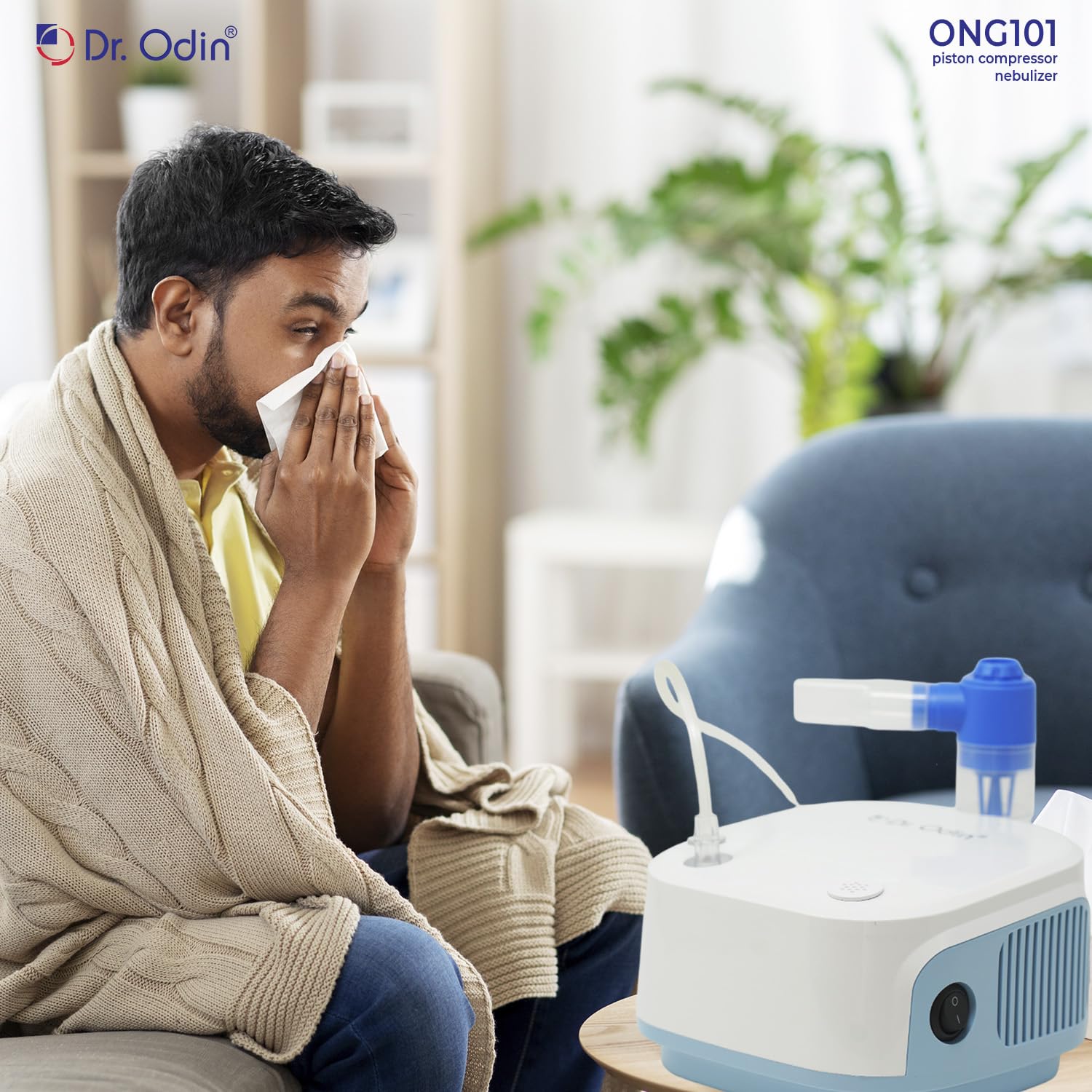 Dr. Odin ONG 101 Smart Portable Nebulizer | Whisper-Quiet Operation | Pediatric to Adult Use | Compact & Efficient Design | Proudly Made in India | Stylish White & Blue Dr. Odin ONG 101 Smart Portable Nebulizer | Whisper-Quiet Operation | Pediatric to Adult Use | Compact & Efficient Design | Proudly Made in India | Stylish White & Blue