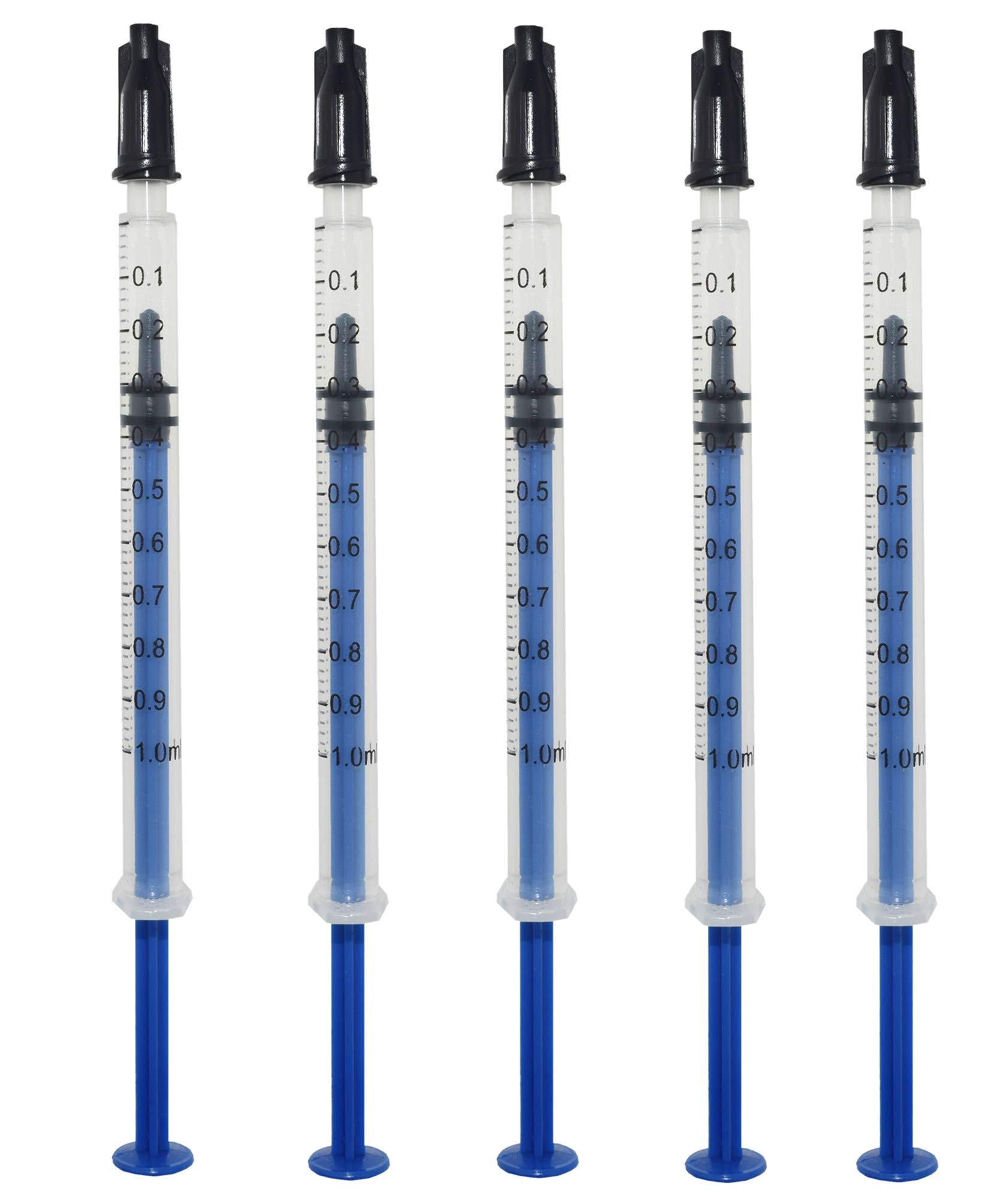 HaBeuniversal 100 Pack Luer Slip Syringe With Cap, 1Milliliter 1Cc Syringe No Needle, Non-Sterile, Not For Injection