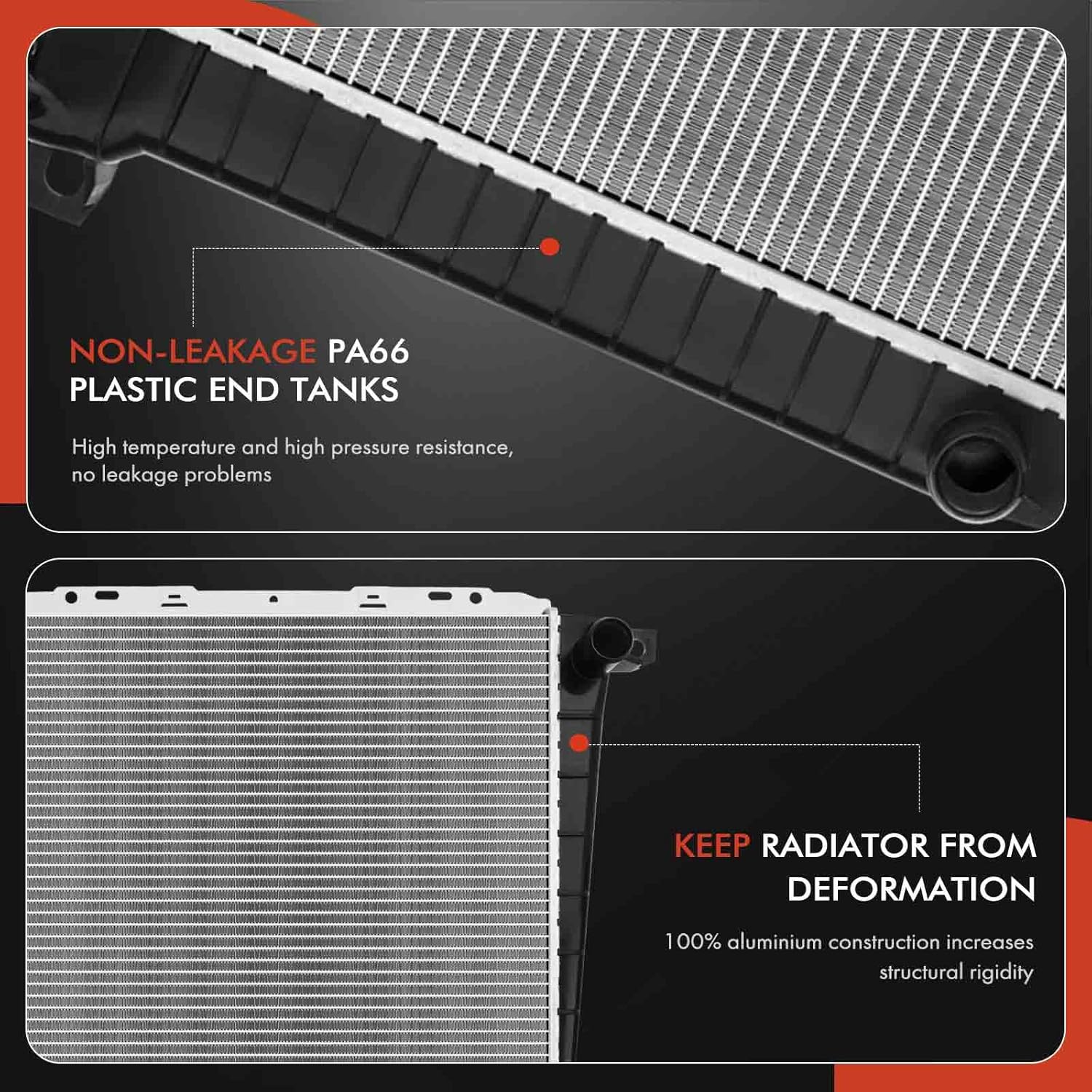 A-Premium Engine Coolant Radiator Assembly Compatible with Ford Bronco II 85-90, Explorer 91-94, Ranger 86-94 & Mazda B3000 B4000 1994, Navajo, Manual Transmission, Replace# CU897, ZZM715200C