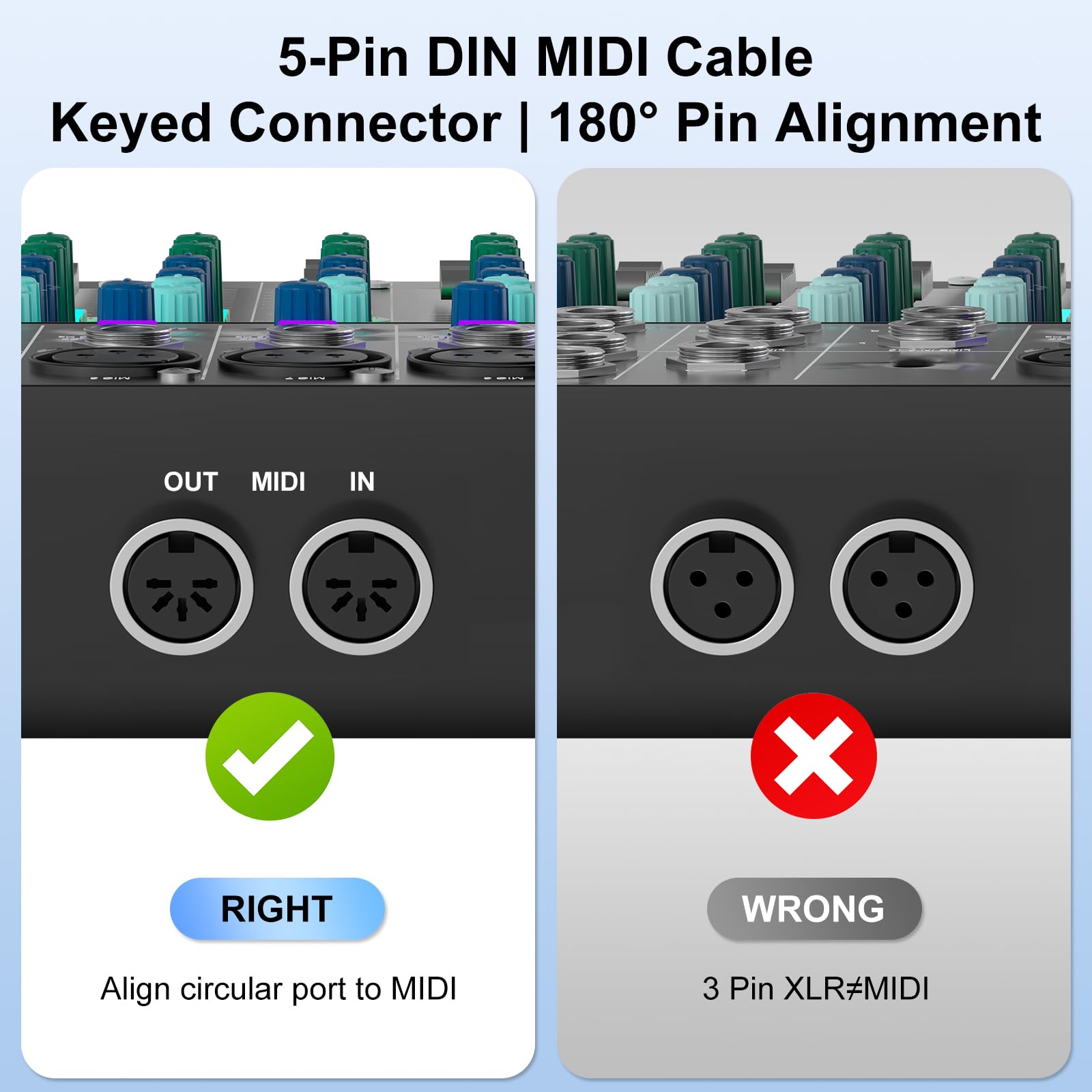 J&D Câble MIDI 5 Pin DIN, Mâle à Mâle, Compatible avec Clavier, Synthétiseur, Effets Multi-Guitare, Interface Audio/Mixer/Amplificateur, Carte Son Externe (Rouge, 0,9 m)