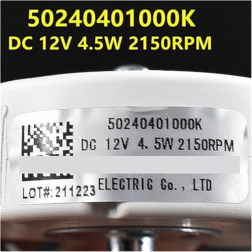 Miniatura 3 de 1 motor de ventilador de repuesto 50240401000k DC 12V 4.5W ventilador motor refrigerador accesorios compatibles para refrigerador Midea