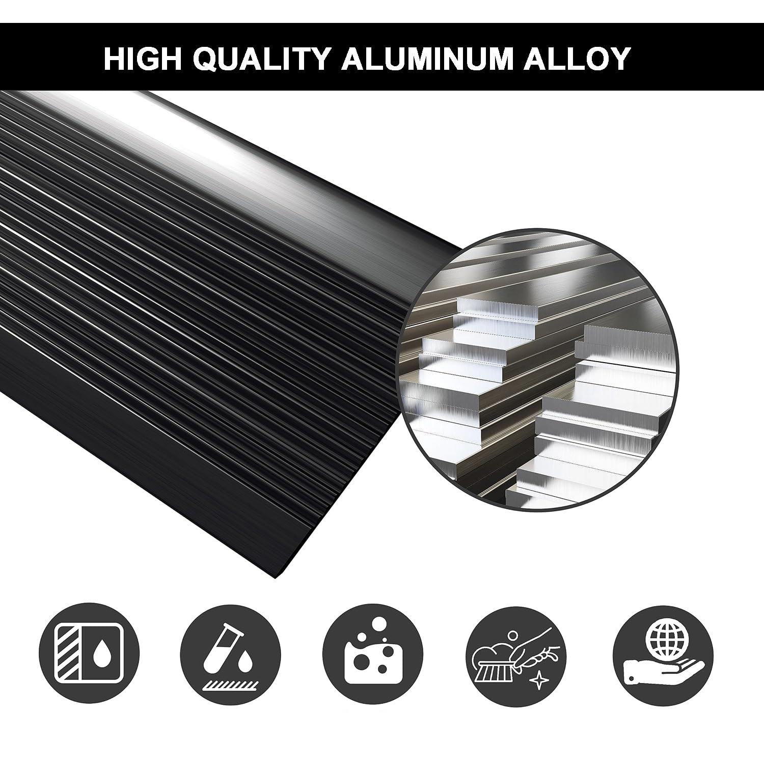 listwa progowa do drzwi, Aluminiowa listwa wykończeniowa T(W42MM)