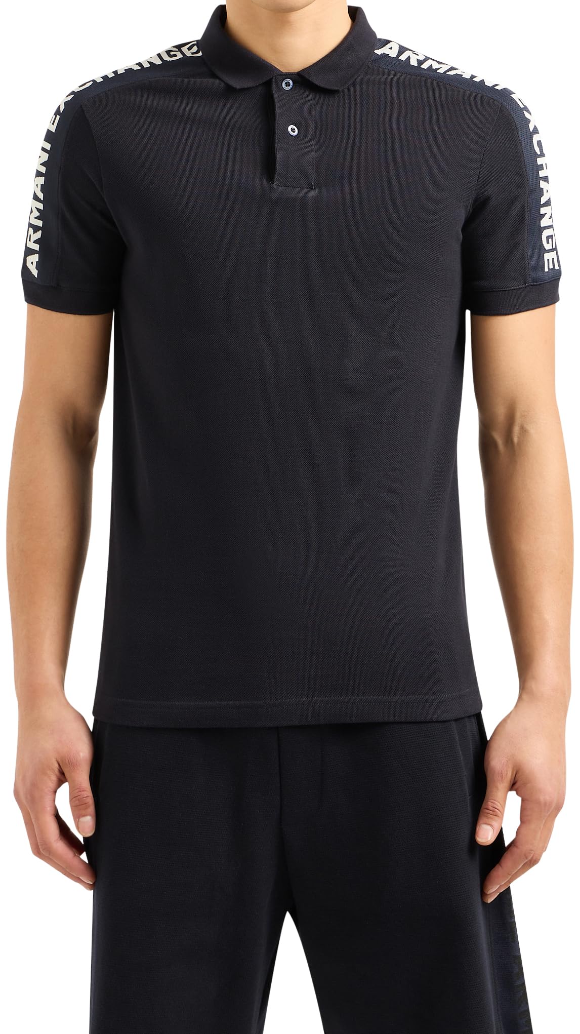 Armani Exchange Short Sleeve Jacquard Logo Polo Polo Uomo