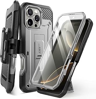 SUPCASE for iPhone 16 Pro Max Case with Screen Protector (Unicorn Beetle Pro), [Built-in Stand & Belt-Clip] [Military-Grad... Price In India