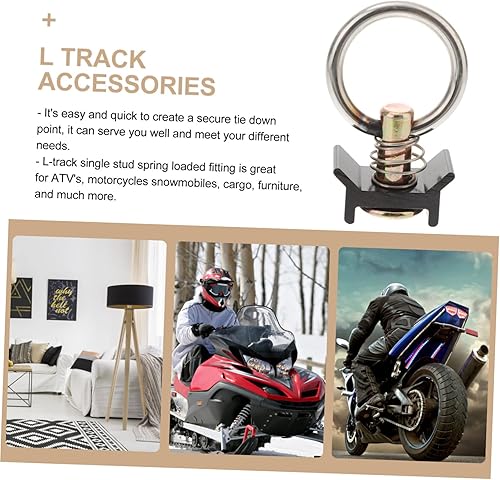 Miniatura 6 de L Track Tie Down 4 unids E Track Accesorios de acero inoxidable Pernos de pista de línea aérea Ataduras de pista de un solo perno prisionero L