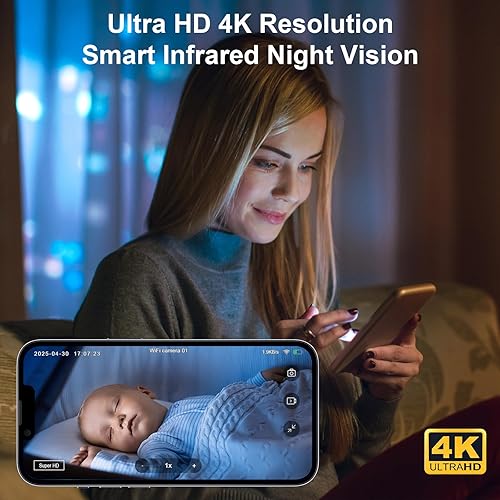 Miniatura 7 de Cámara oculta 4K espía con visión nocturna, duración de la batería 4H, alertas de detección de movimiento, almacenamiento SDCloud, control de