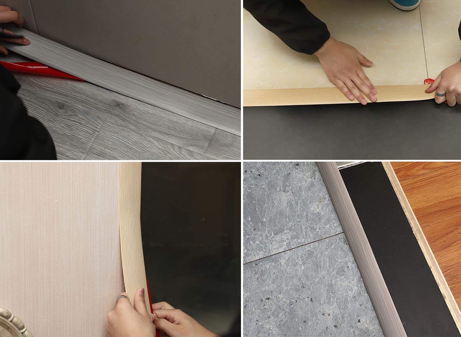ANEEZ Übergangsprofil 5 cm/2 Zoll Boden-Übergangsstreifen, Schneidbarer Teppich-zu-Fliesen-Schwelleneinfassungs-Zierstreifen, Selbstklebender PVC-Verbindungsstreifen für Türöffnungen (Style : Style3)