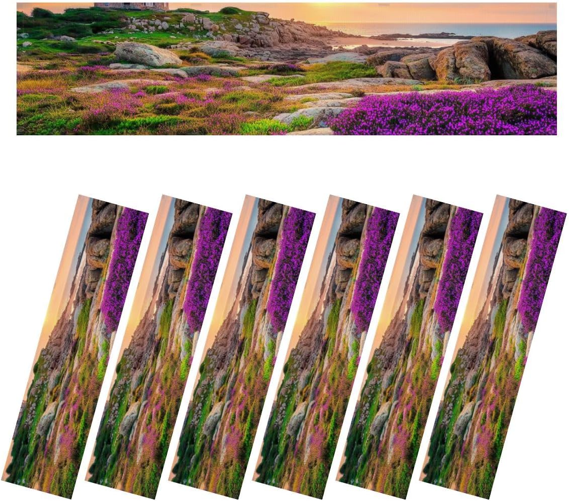 Fluorescent Light Covers for Ceiling Lights Atlantic ocean coast Brittany region Ploumanach France Europe Easy to Install Magnetic Light Filter for Classroom Office Hospitals School Home Decor