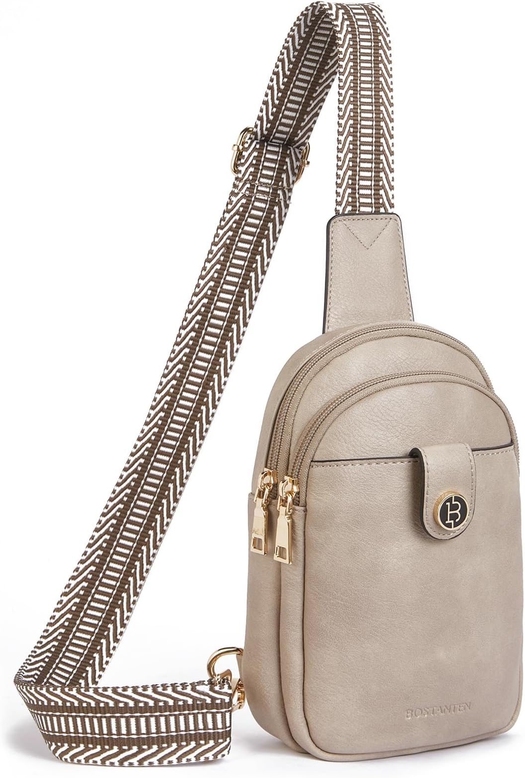 BOSTANTENSmall Sling Bag Crossbody Bags for Women Trendy Crossbody Purse Leather Chest Bag