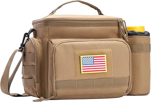 MOV COMPRA Lonchera táctica a prueba de fugas para hombres, lonchera aislada para hombres, gran capacidad con bolsa para botella de agua MOLLE y