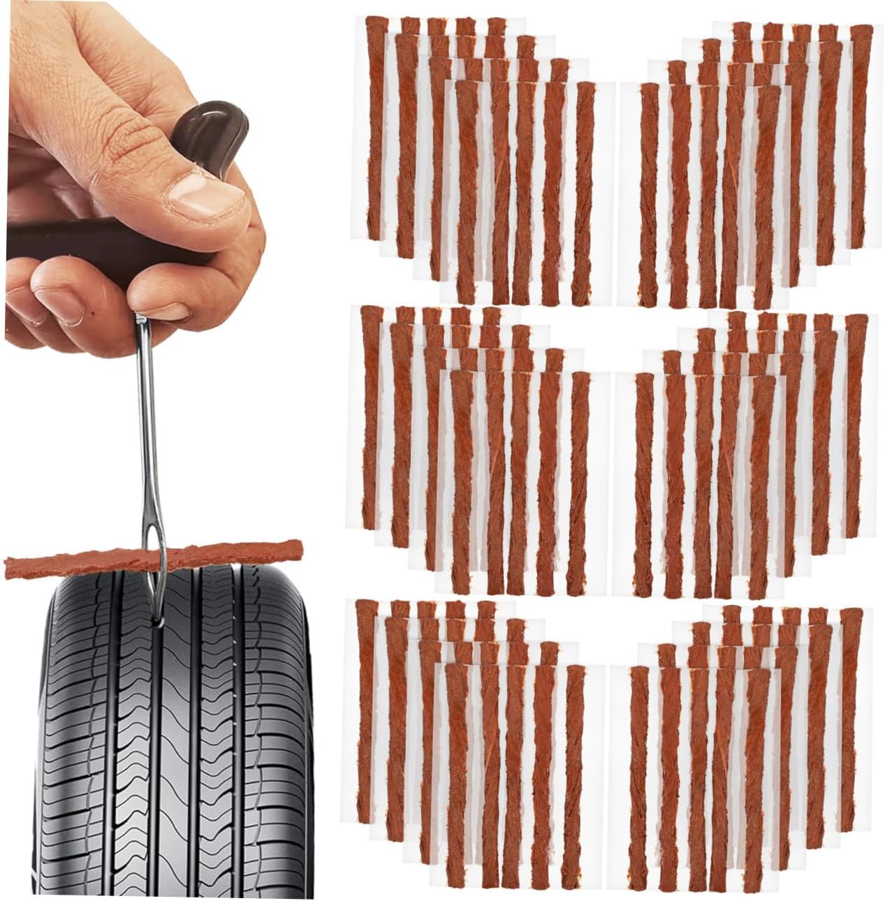 90pcs Tire Plugs Kit Car Truck ATV Utv Motorcycle Tire Repair Strips for Flat Repair