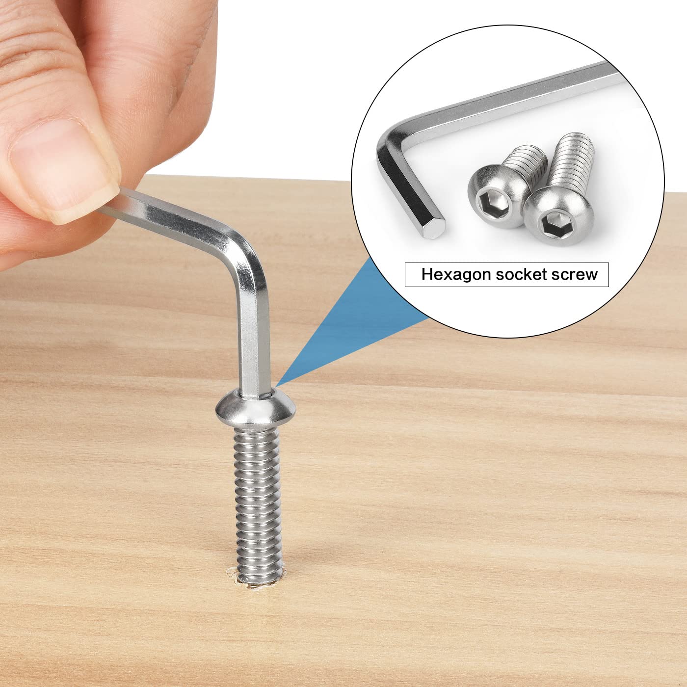 1/4 Inch Screw Akcesoria do kamer 25-częściowa śruba statywowa, wtyczka gwintowana sześciokątna śruba głowicy do płyty bazowej Rig Cage