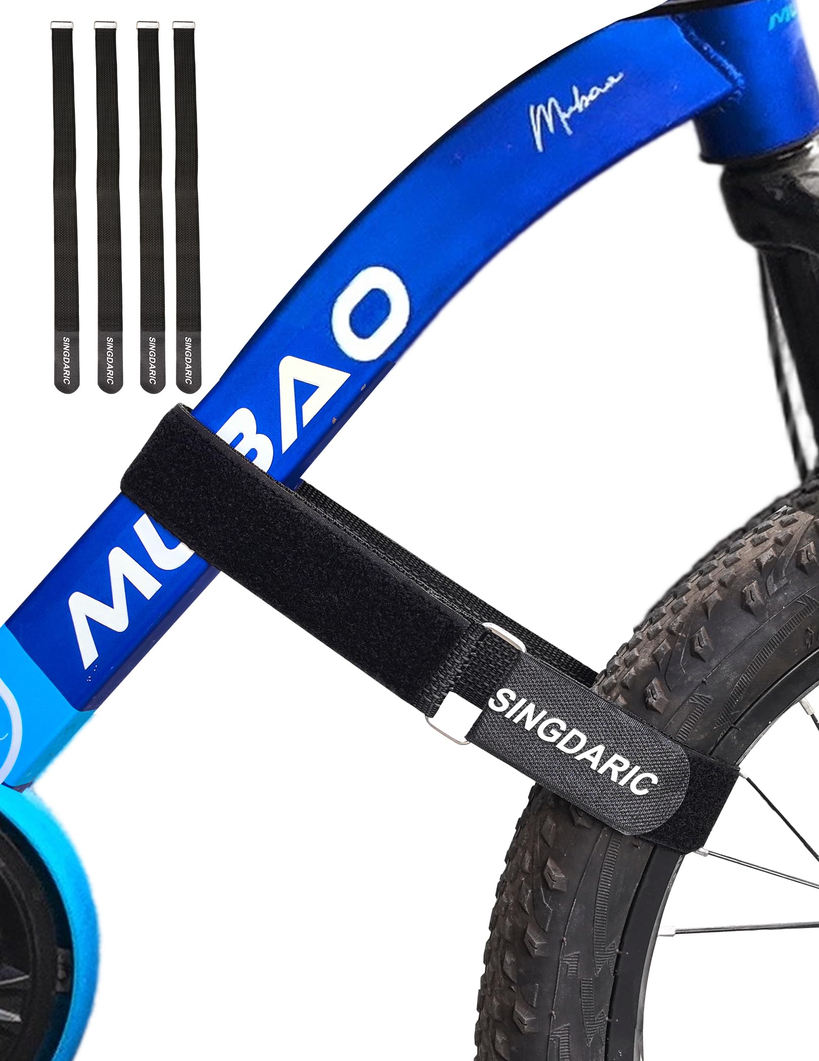 Bike Rack Straps, 4-Pack, Adjustable Bike Wheel Stabilizer Straps(26’’x1.5’’), Non-Slip Fixed Bike Wheel, Suitable for Camping Equipment, Yoga Mats, Binding Sport Bottle Bicycles, Curtains