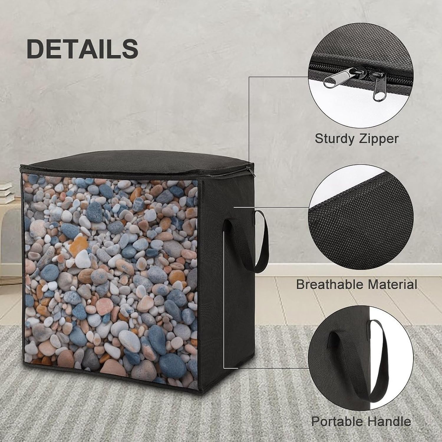 Comforter Storage Bag Large Capacity Zipper Clothes Storage Bag 70L image 4