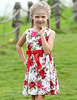 Vista 19 de Vestido de verano para niña, de algodón, con diseño floral