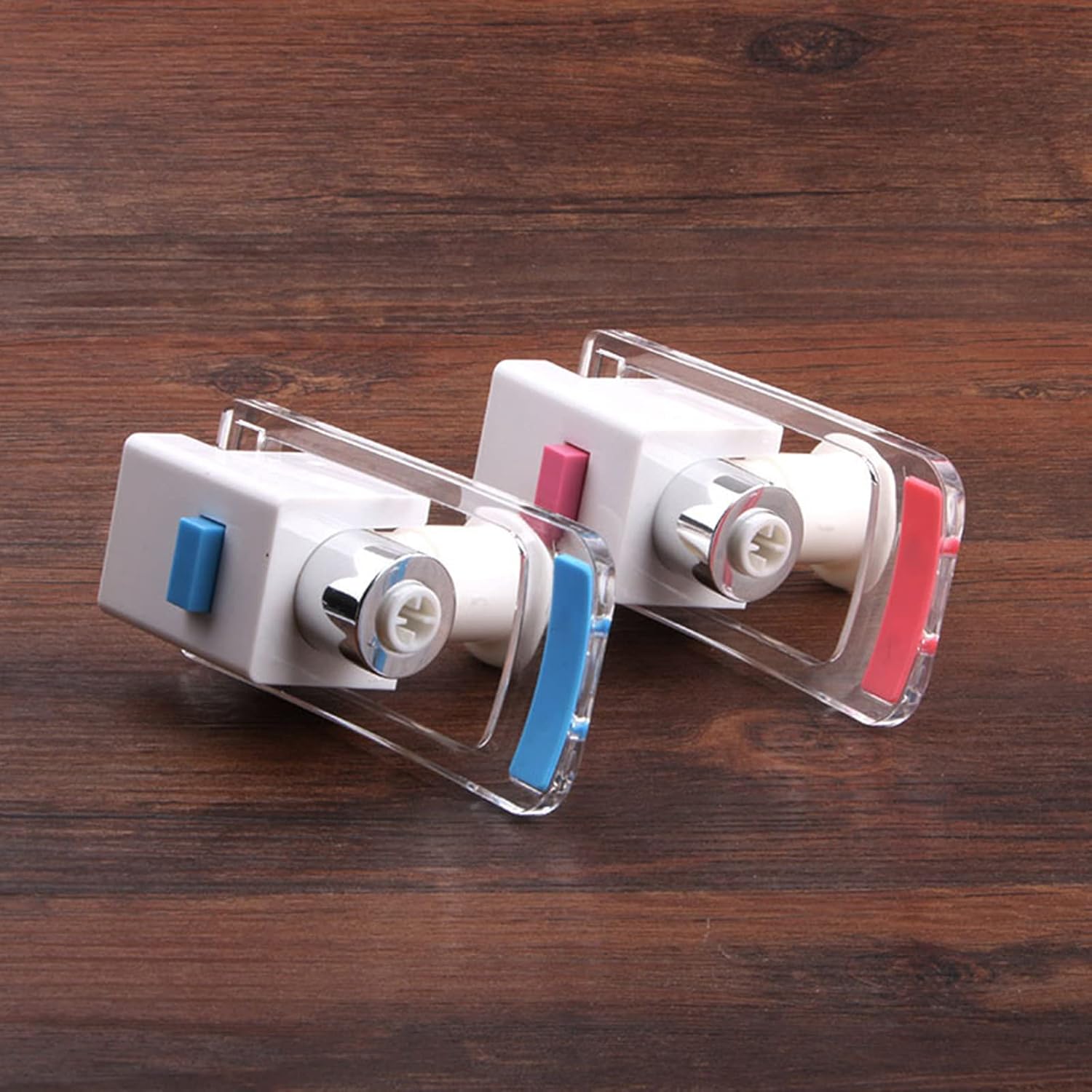 2 Pieces Water Dispenser Replacement Push With Two Water Valves And Child Safety Lock Cold And Hot Water Spigot Water Dispenser Tap
