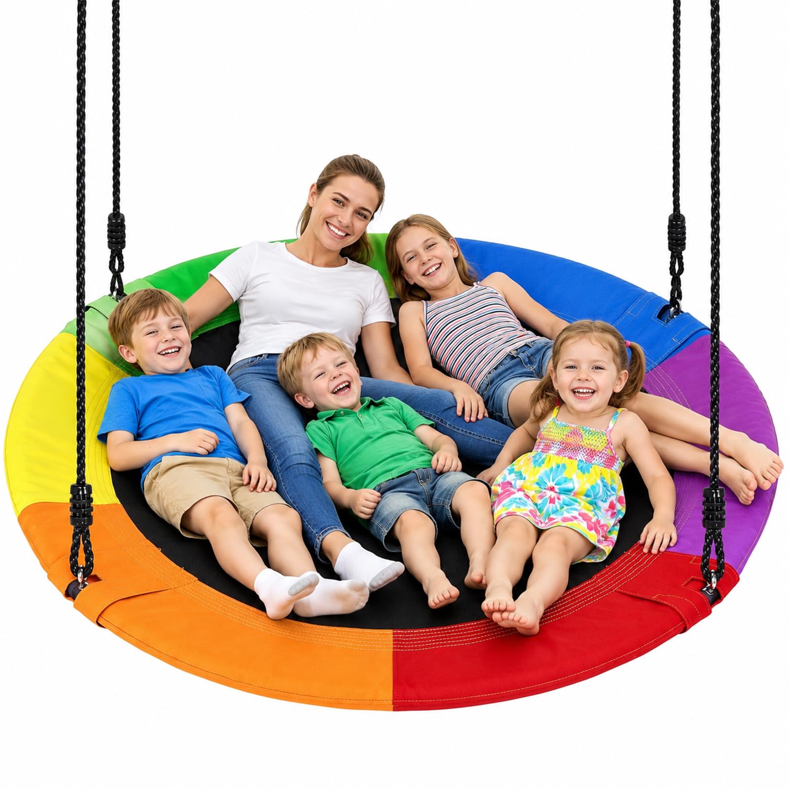 Columpio nido para exteriores de 120 cm, para hasta 300 kg, 900D Oxford impermeable, columpio infantil, 2 correas de 3,6 m, columpio ajustable para interior y exterior para niños