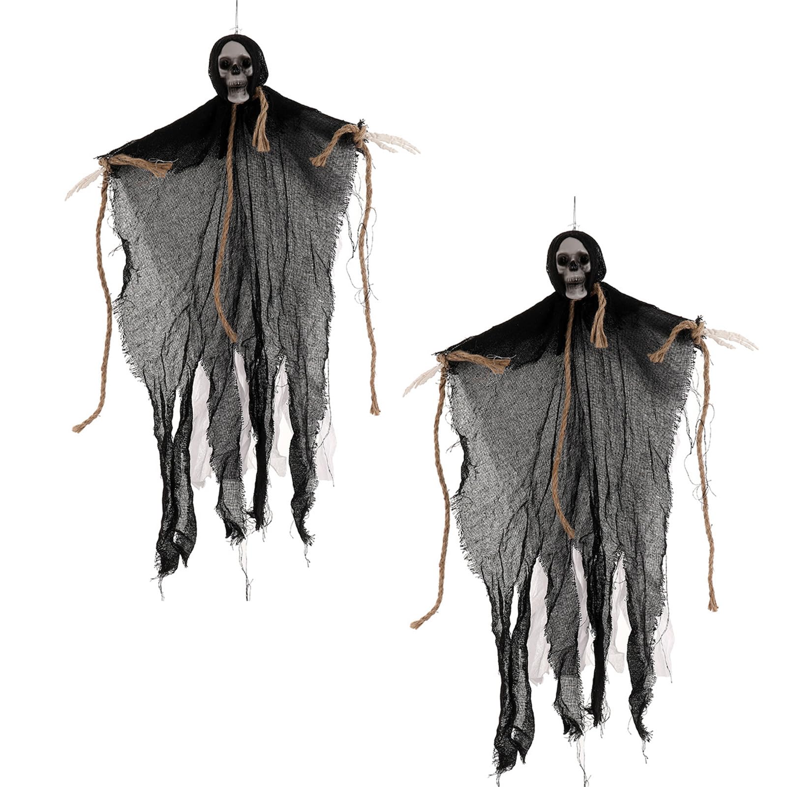 Xjdzineq 2pcs Halloween Hanging Specter Skeletons Display Party Supplies for Haunts House Decorations Hanging