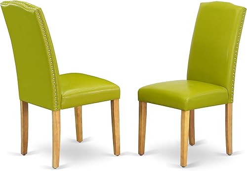 Miniatura 5 de East West Furniture NOEN3-OAK-51 - Juego de mesa de comedor de 3 piezas contiene una mesa de cocina rectangular con hoja de mariposa y 2 sillas