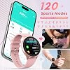 Smart Watch para Mujer, Pantalla Táctil HD de 1.39" con 120 Modos Deportivos, Asistente de Voz con IA, Monitor de Ritmo Cardíaco/Sueño, Llamadas por Bluetooth y Control de Música, Reloj de Fitness para iPhone/Android (Rosa) 7