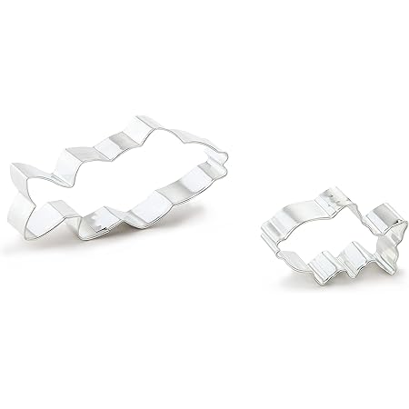 Bakerpan Stainless Steel Fish Shape Cookie Cutter - Set of 2