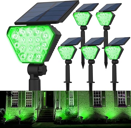 Miniatura 1 de T-SUN Luces solares para exteriores, impermeables, IP65, paquete de 6 luces LED solares que cambian de color, IP65, impermeable, inteligente,