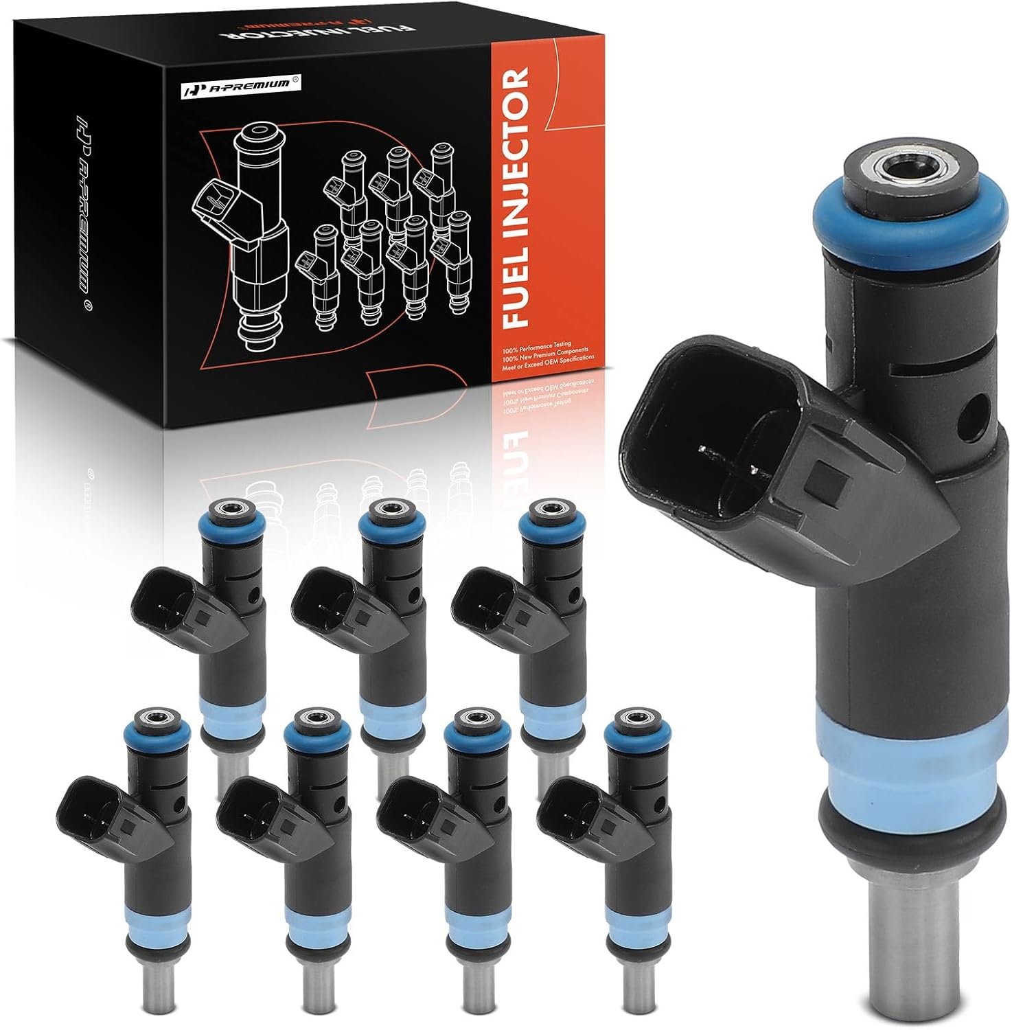 A-Premium Set of 8 Fuel Injectors Compatible with Jeep Grand Cherokee 2012-2021, Wrangler 2021-2022 & Dodge Charger 2012-2023, Durango 2018-2023, Challenger 2011-2023 & Chrysler 300 2012-2014 2023