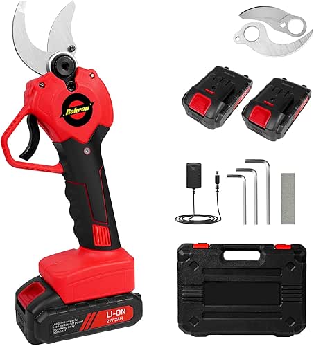 21V 2Ah Electric Pruning Shears, High Power Pruners for Gardening