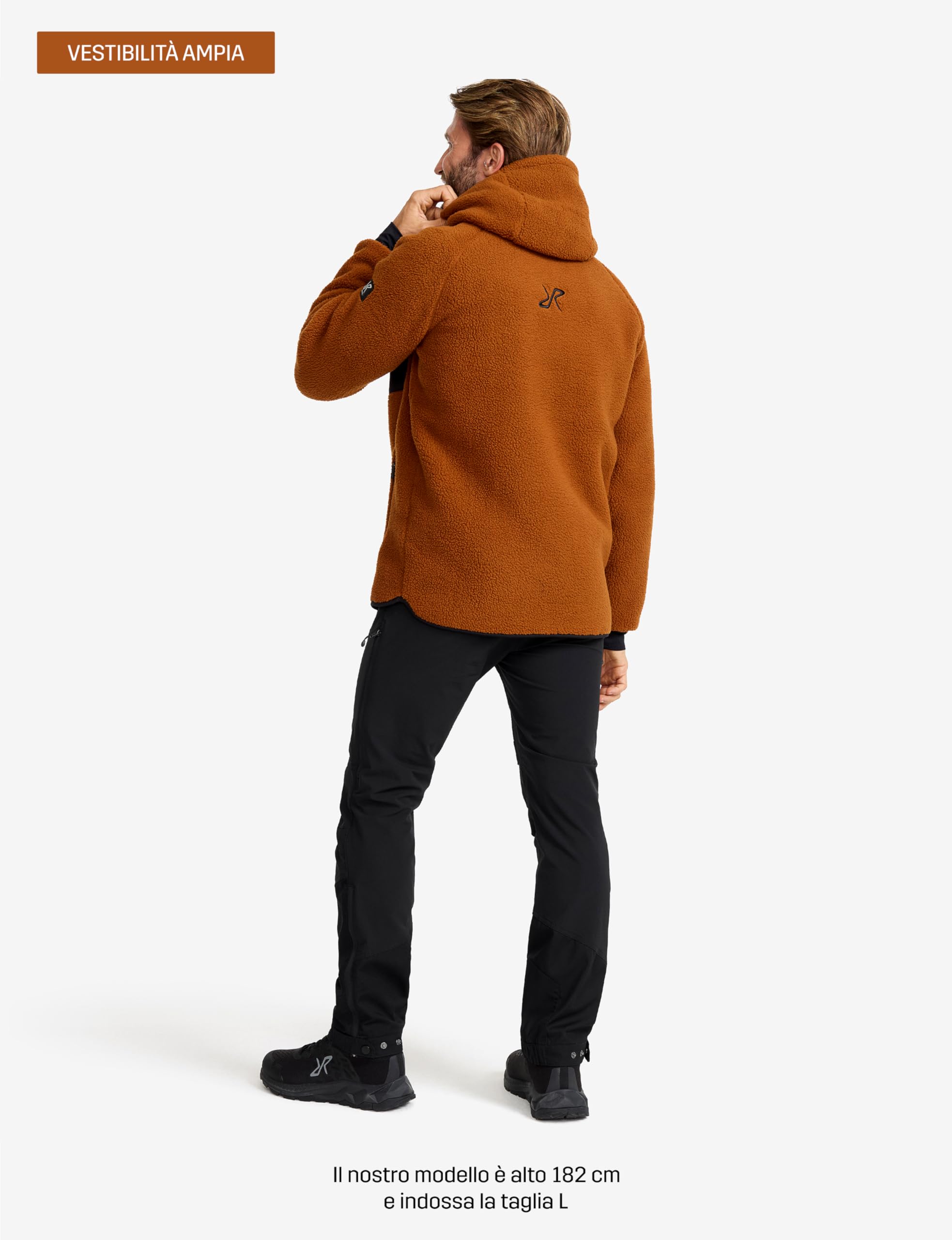RevolutionRace Sherpa Hoodie, Giacca in Pile per Uomo