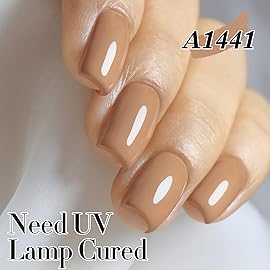 Double Rhythm 15ML Gel Nail Polish Pure Sheer Same Color Same Bottle Soak Off Gel Polish Art Manicure Salon DIY at Home for Women (Deep Nude-A1441)