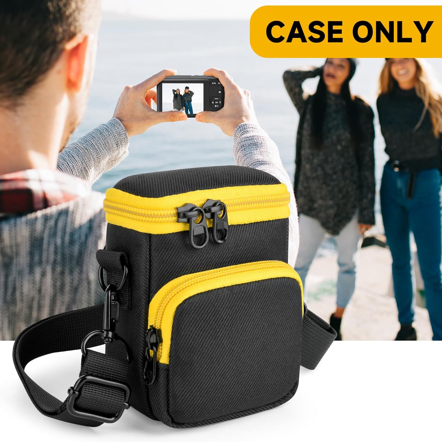 Travel Case Compatible with Kodak PIXPRO FZ55/FZ53/FZ45/FZ43 16MP Digital Camera, Lightweight Compact Camera Storage Bag with Adjustable Shoulder Strap & Belt Loop (Case Only) - Image 8