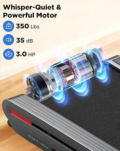 Miniatura 4 de Jogwell Walking Pad Treadmill with 20%/15%/12% Auto Incline, Max 400/350lbs Capacity Treadmills for Home Office Under 35dB, Spacious Running Area,