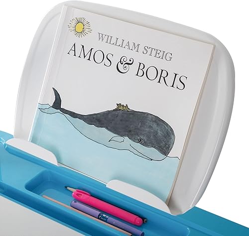 Miniatura 6 de Mount-It! Kit de accesorios para escritorio infantil de altura ajustable  Incluye lámpara LED, estante para libros y portalápices, azul, funciona