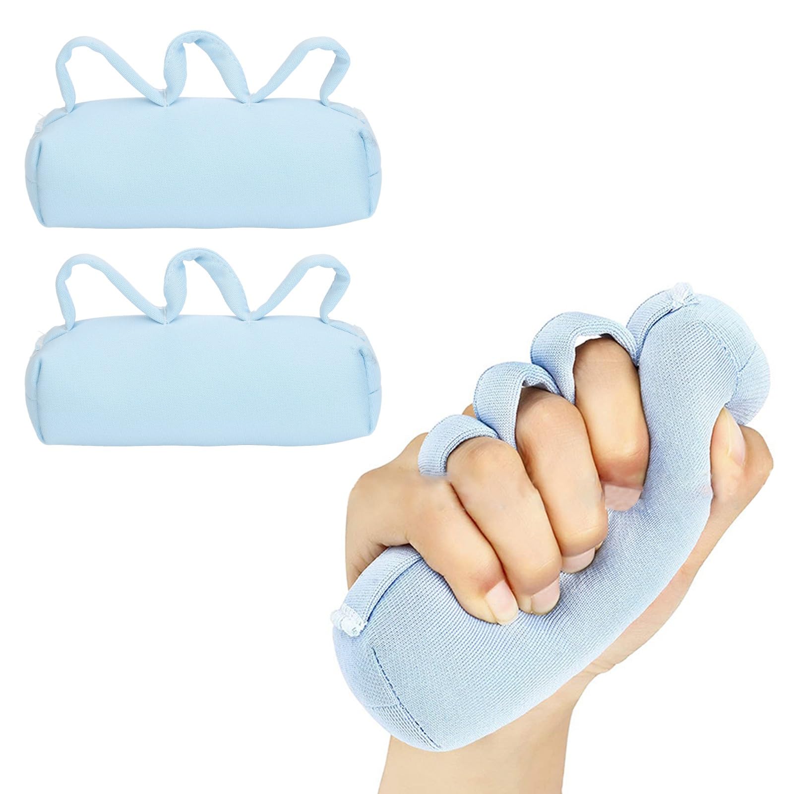 2 Pezzi Palm Protectors, Mano Contracture Ortesi, Palm dito splitter, Soft Palm Cuscini per Finger contratture prevenzione, Fit mano destra o sinistra, Cuscinetto separatore per dita