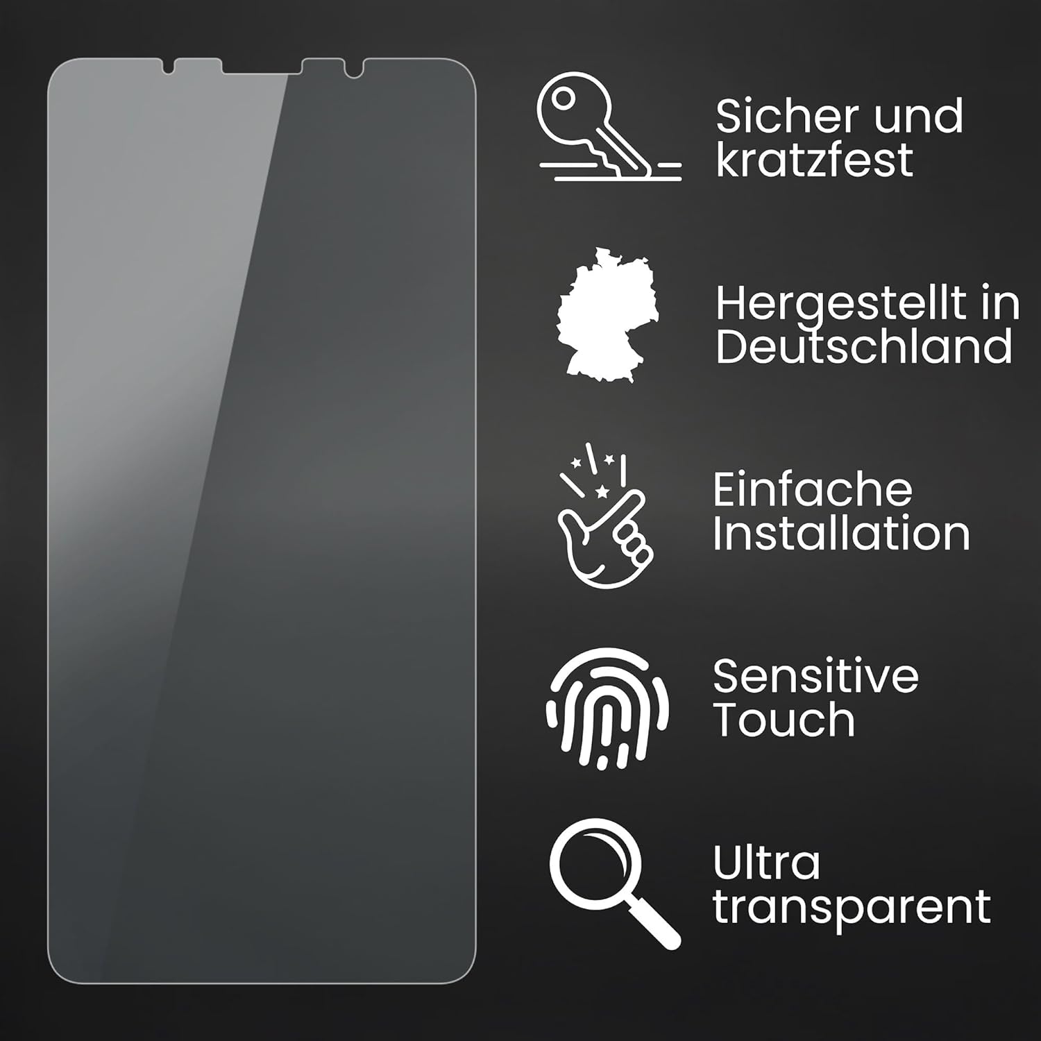 Bruni Screen Protector compatible with Huawei Mate 10 Pro Protector Film, crystal clear Protective Film (2X)