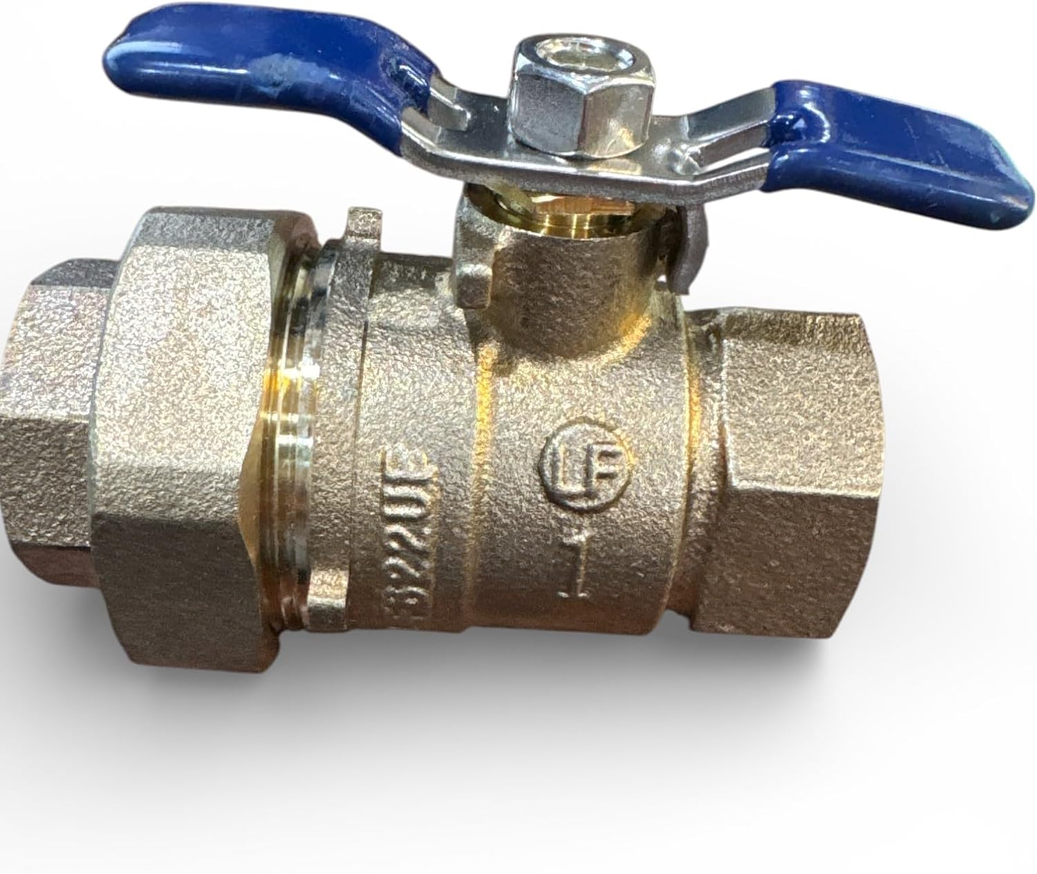 1" U622F Bronze Full Port Female Thread FPT X Female Thread FPT Ball Valve with (1) Union End For Febco