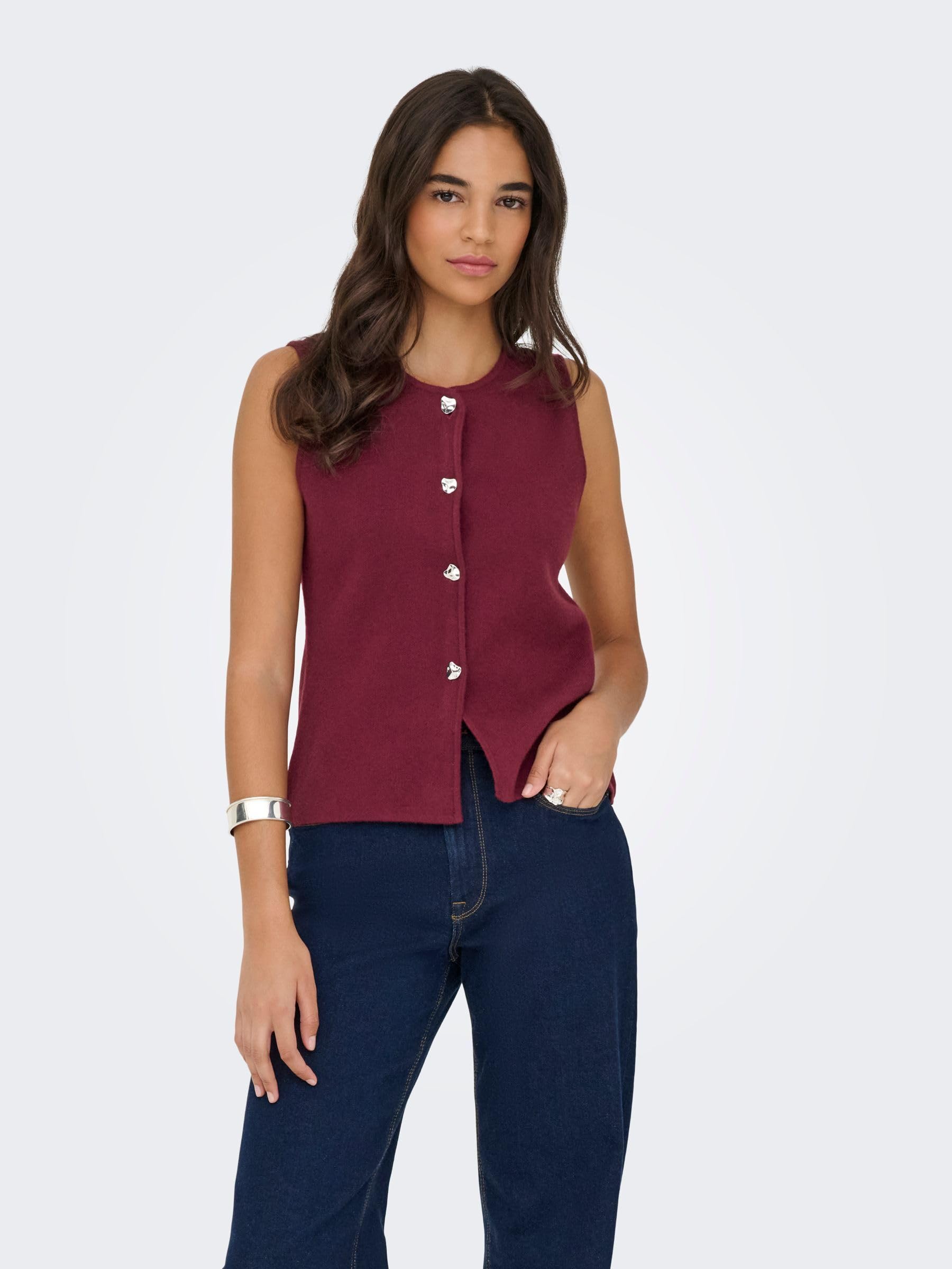ONLY Onlibi Button SL Vest CC Knt para Mujer