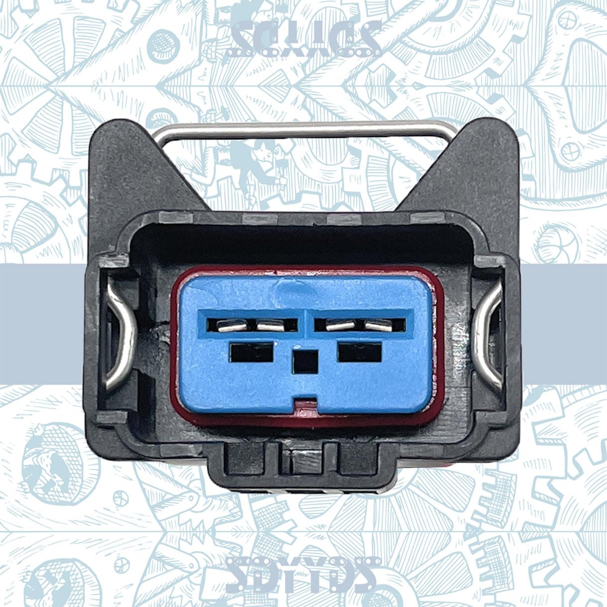 F8RZ-8C607-GC, S-827 - Conector de motor de ventilador de radiador para Ford Contour, Focus 2000-2010, GT 2005-2006 / Mercury Cougar 1999-2002, Mystique 1995-2000