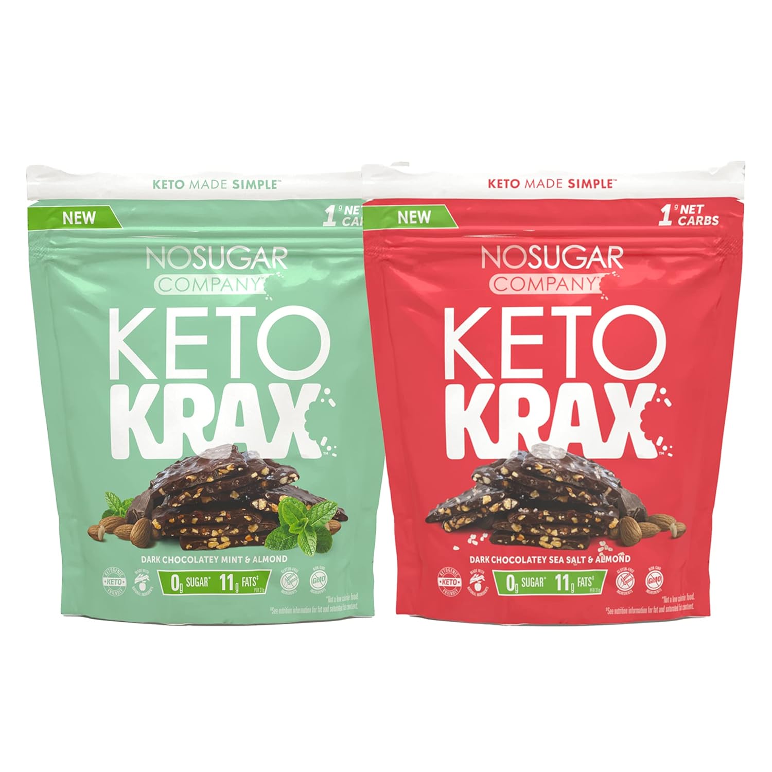 No Sugar Company Keto Chocolate Krax Variety Pack (Dark