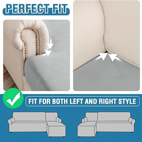 Vista 105 de Funda para Sofá de Terciopelo Elástico Funda de Cojín de Sofá 1 Pieza - Funda Elástica Lavable para Asiento o Respaldo, Fundas de Asiento para Sofás