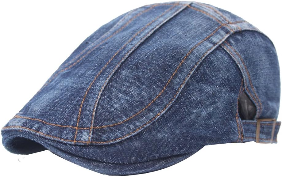 Yosang Classic Adjustable Newsboy Cap Jeans Ivy Flat Hat