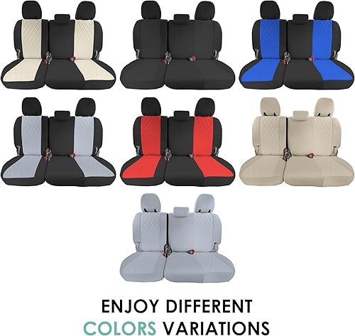 Miniatura 5 de FH Group Fundas de asiento de neopreno de ajuste personalizado para Toyota Sienna 2011-2020 con inserto Neosupreme resistente al agua, 3 fila, gris