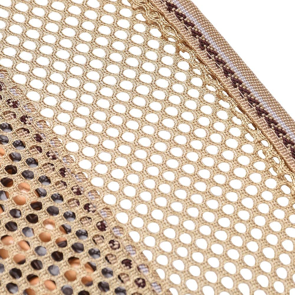 Blueshyhall Coprisedile massaggiante per auto, con perline di legno con supporto lombare, traspirante, per sedili anteriori estivi (beige)