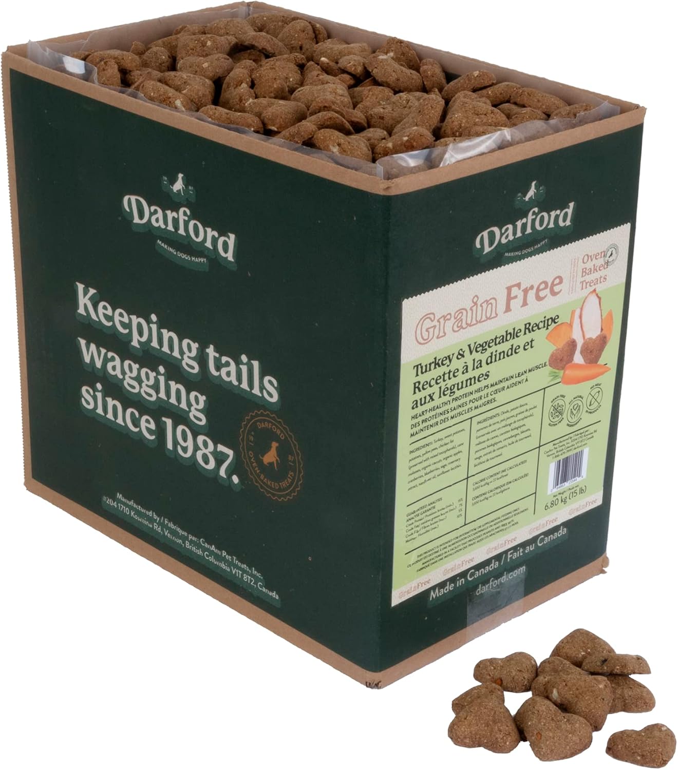 Grain Free Dog Treats Turkey with Mixed Vegetables Recipe, 15 lb