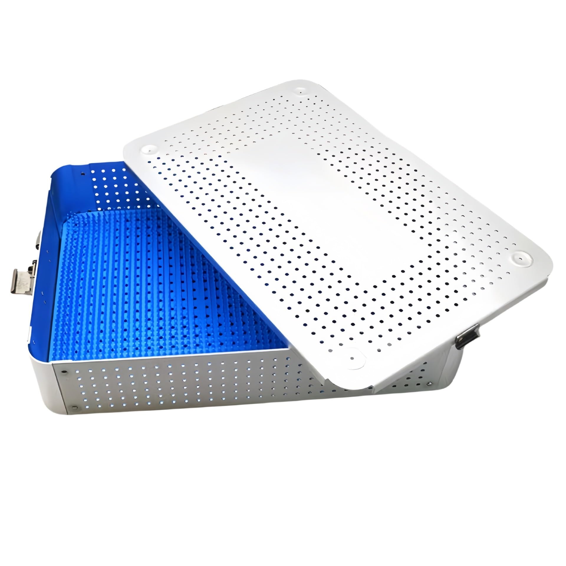 Estuche Esterilizador de Aluminio con Base Antigolpes，Caja Profesional para Herramientas Quirúrgicas, Odontológicas y de Estética