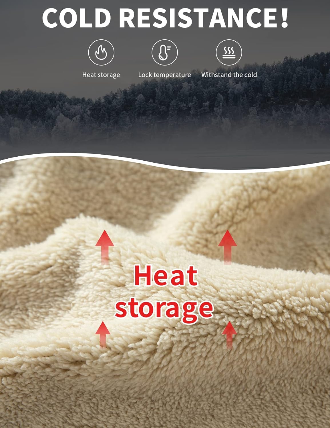 Gihuo Men's Winter Warm Fleece Pants Sherpa Fleece Lined Jogger Pants Sweatpants - Image 4