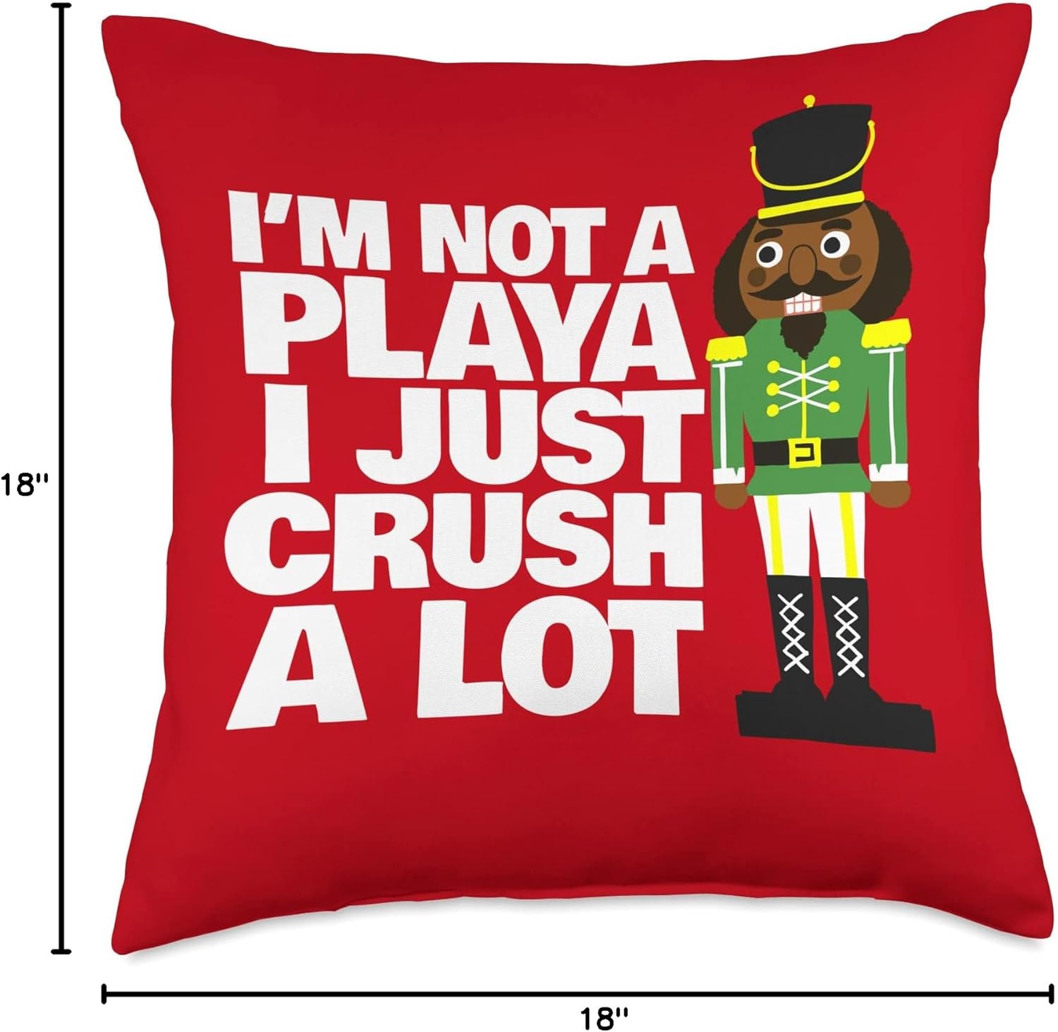 Black Nutcracker Throw Pillow