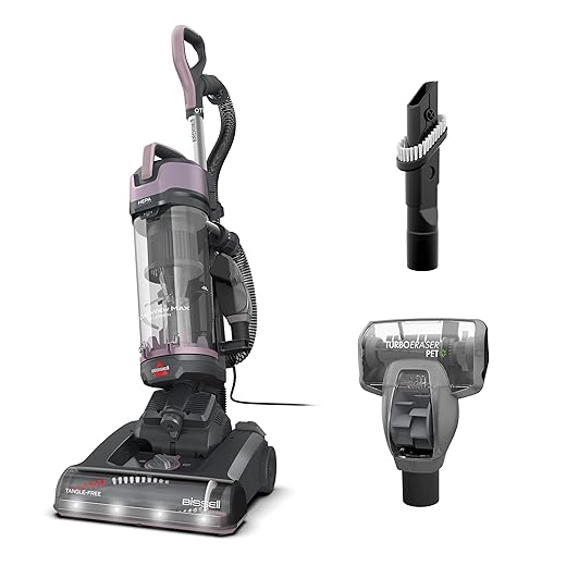 Bissell CleanView Max Allergen Upright Vacuum with HEPA Filtration, Tangle-Free Brush Roll, TurboEraser Pet Tool, 4377
